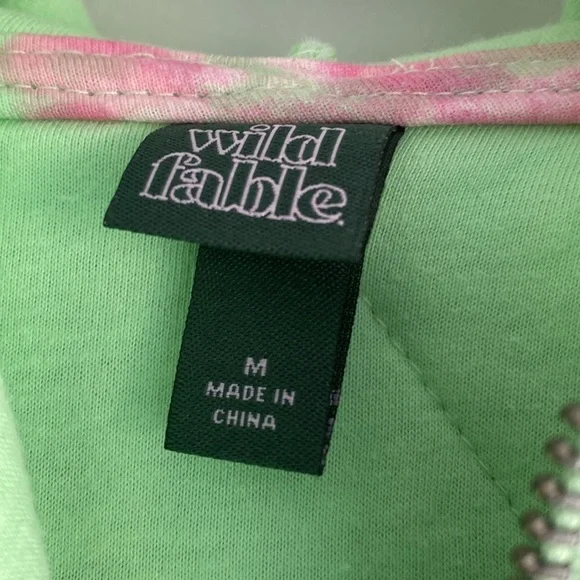 Women’s Hooded Floral Quilted Jacket - Wild Fable Mint Green Size M - Picture 6 of 6